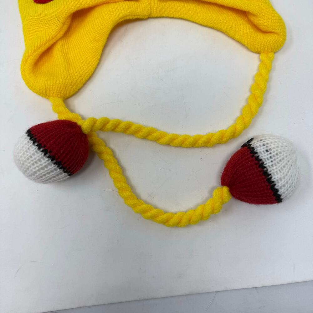 Pokémon Pikachu Laplander Hat One Size Yellow Poké Ball Tassels Kawaii Cosplay - Picture 6 of 8
